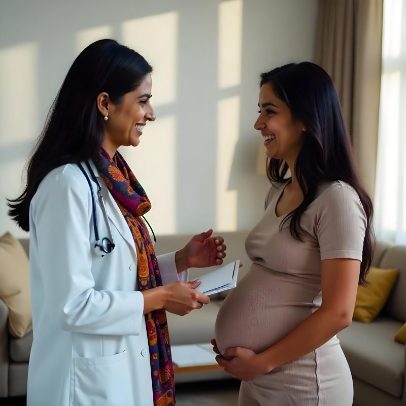 indian-pregnant-woman-is-talking-pregnant-woman